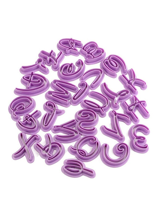 26-Piece Alphabet Letter Cookie Cutters Cake Decorating Purple - Image 4