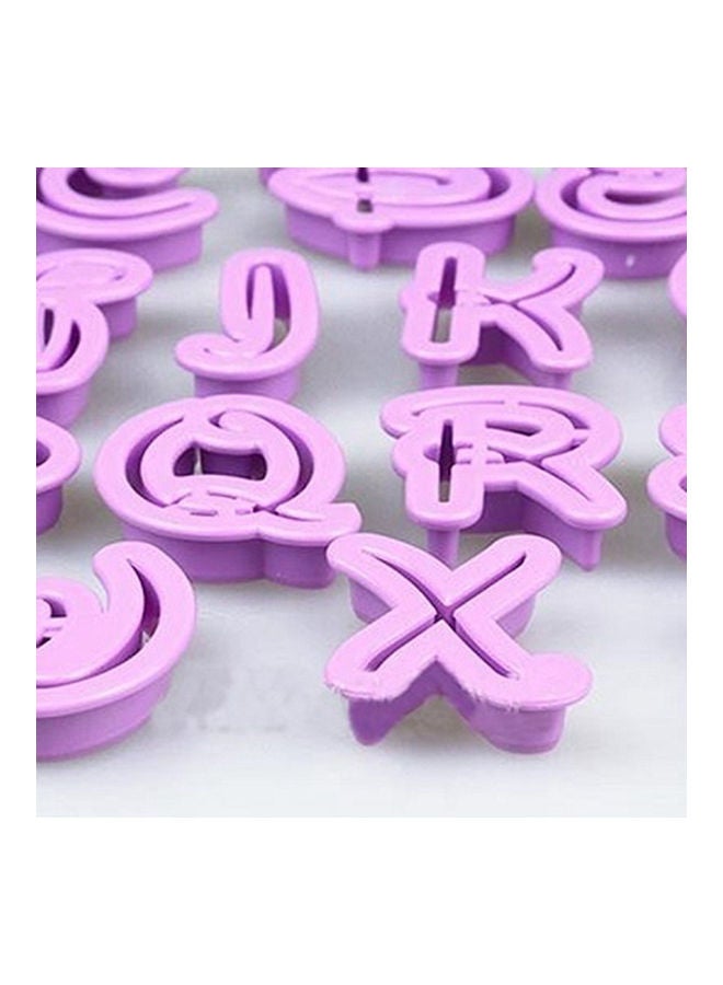 26-Piece Alphabet Letter Cookie Cutters Cake Decorating Purple - Image 5