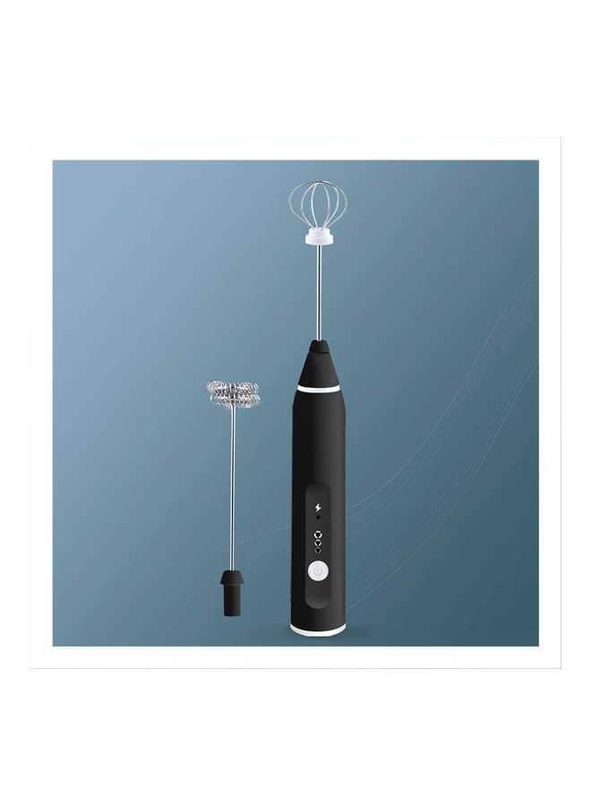 XiuWoo Electric Milk Frother Maker With Whisk Set Black/Silver - Image 1