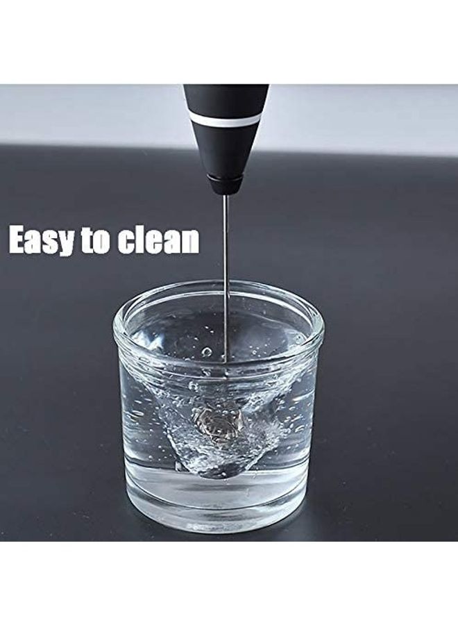 XiuWoo Electric Milk Frother Maker With Whisk Set Black/Silver - Image 5