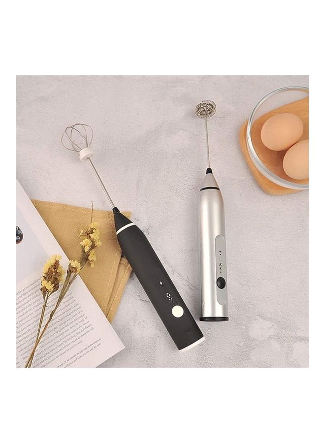 XiuWoo Electric Milk Frother Maker Black/Silver - Image 3