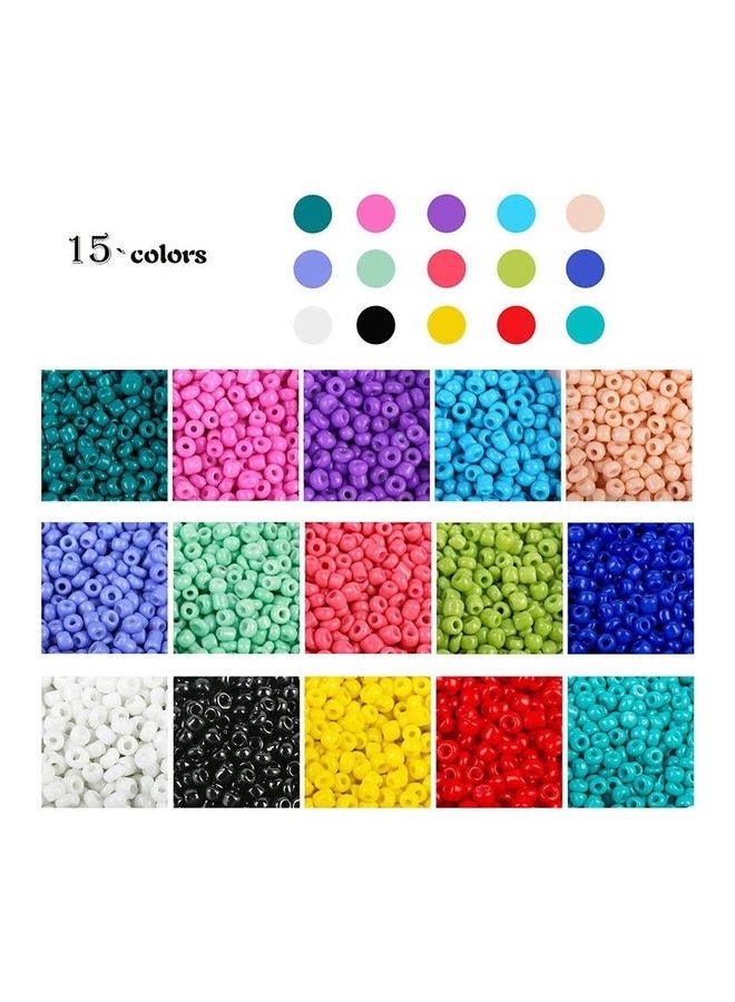 XiuWoo 15000-Piece Glass Seed Beads Kit With Accessories  - Image 2