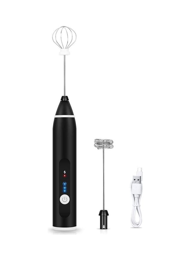 XiuWoo Electric Milk Frother Maker With Whisk Set Black/Silver - Image 1