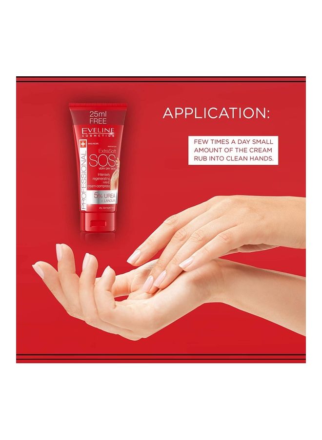 Eveline - Extra Soft SOS Intensely Regenerating Hand Cream - Compress Red 100ml - Image 1