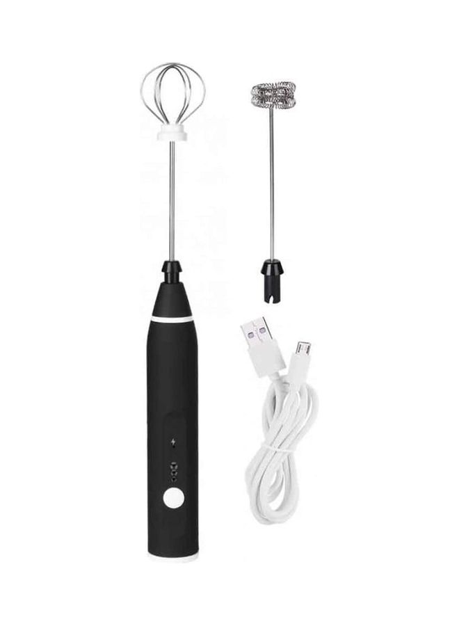 شو وو مجموعة أداة كهربائية لصنع رغوة الحليب مع مخفقة أسود/فضي - Image 1