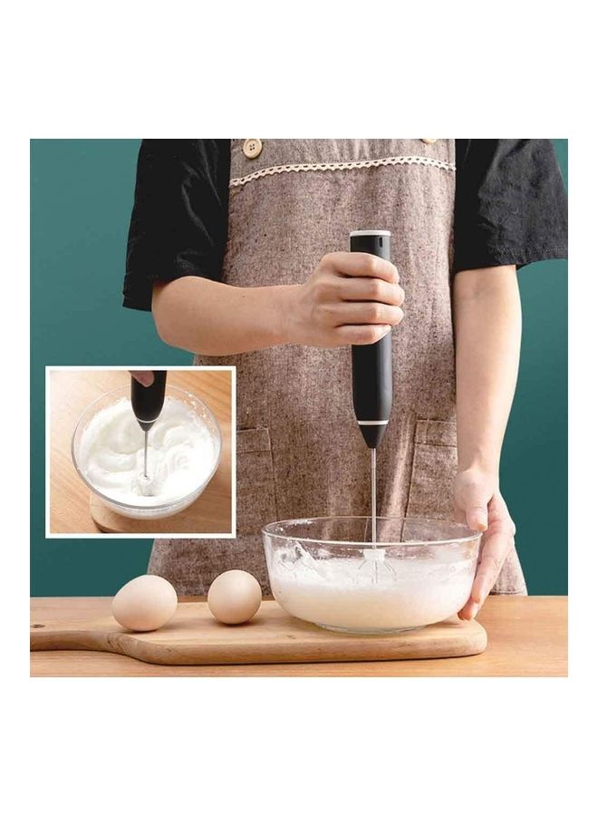 شو وو مجموعة أداة كهربائية لصنع رغوة الحليب مع مخفقة أسود/فضي - Image 3