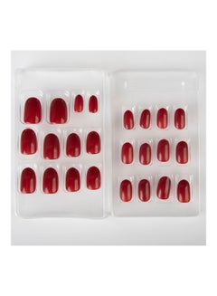 COLIER 24-Piece  False Nail Glossy Colier Dark Red  - Image 2