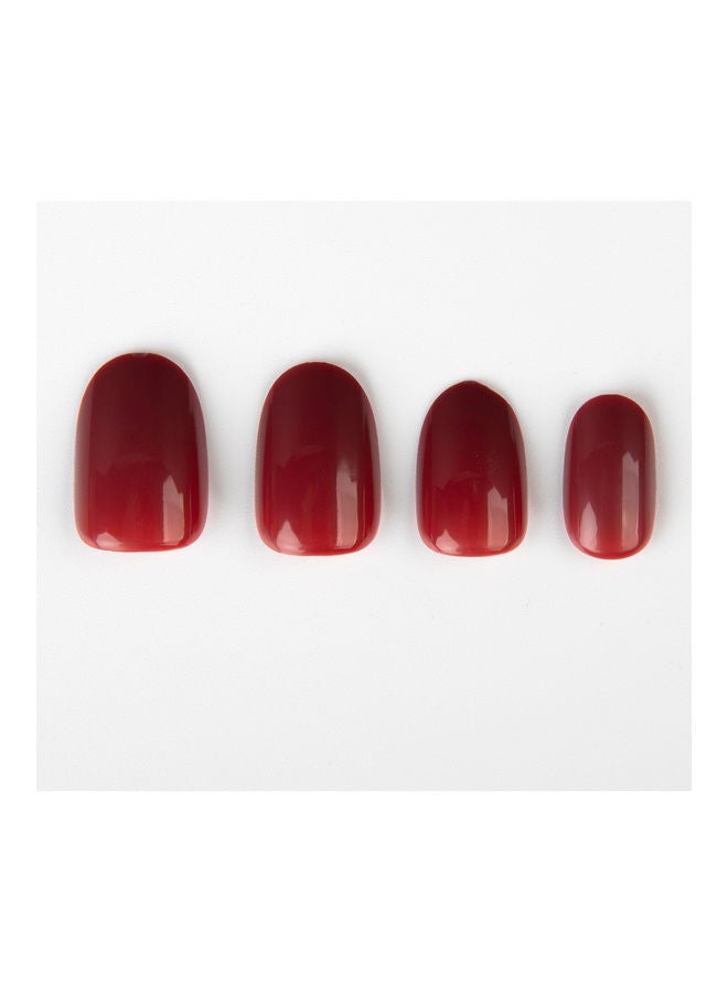 COLIER 24-Piece  False Nail Glossy Colier Dark Red  - Image 3