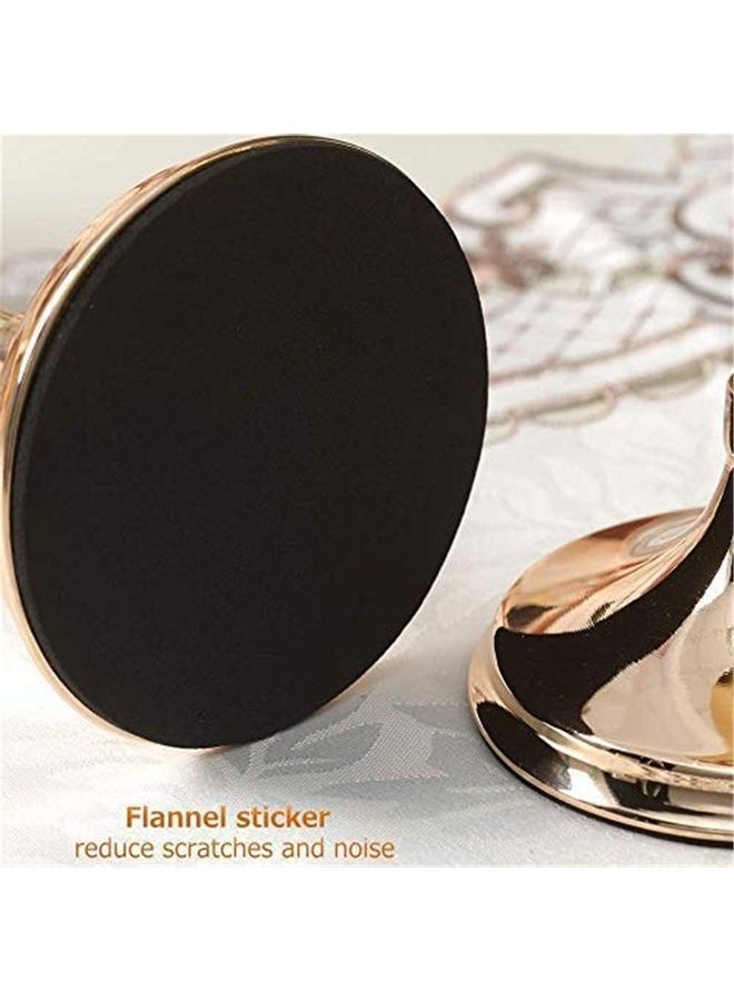 XiuWoo 2-Piece Crystal Pillar Candle Holders Gold/Clear 30x11.5cm - Image 3