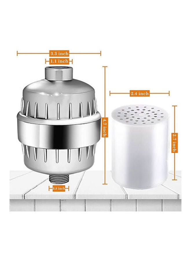 High Output Universal Shower Filter Kit Silver 8.5x8.5x12cm - v1623998520/N48442889A_5