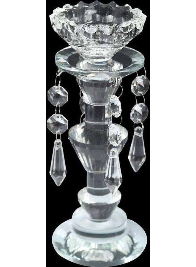 XiuWoo Crystal Candle Holder Clear 18x7cm  - Image 4
