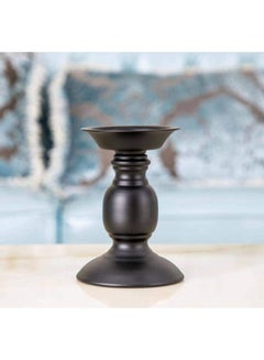XiuWoo Pack Of 2 Pillar Candle Holders Black 16x10x11cm  - Image 3