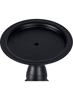XiuWoo Pack Of 2 Pillar Candle Holders Black 16x10x11cm  - Image 4