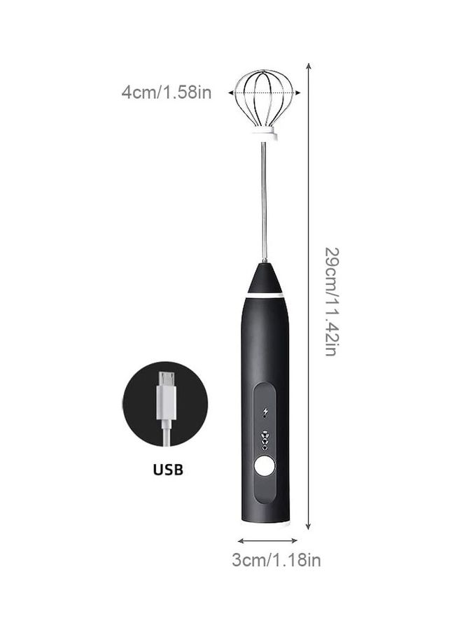 XiuWoo Electric Milk Frother Maker Black/Silver - Image 2
