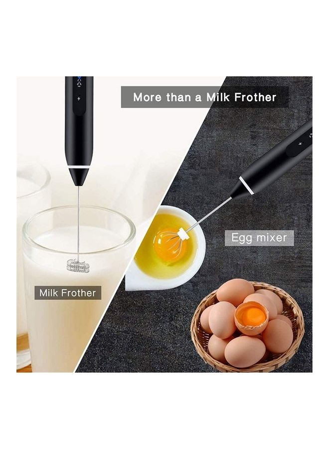 XiuWoo Electric Milk Frother Maker Black/Silver - Image 3