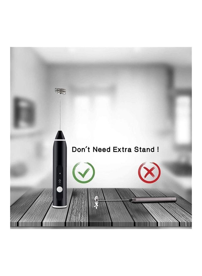 XiuWoo Electric Milk Frother Maker Black/Silver - Image 5