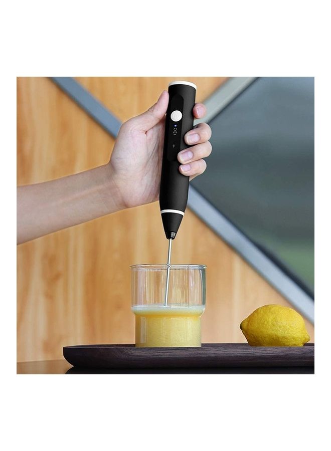 XiuWoo Electric Milk Frother Maker With Whisk Set Black/Silver - Image 3