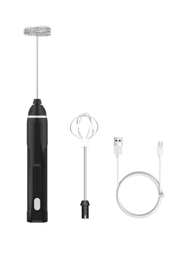 شو وو مجموعة أداة كهربائية لصنع رغوة الحليب مع مخفقة أسود/فضي - Image 1