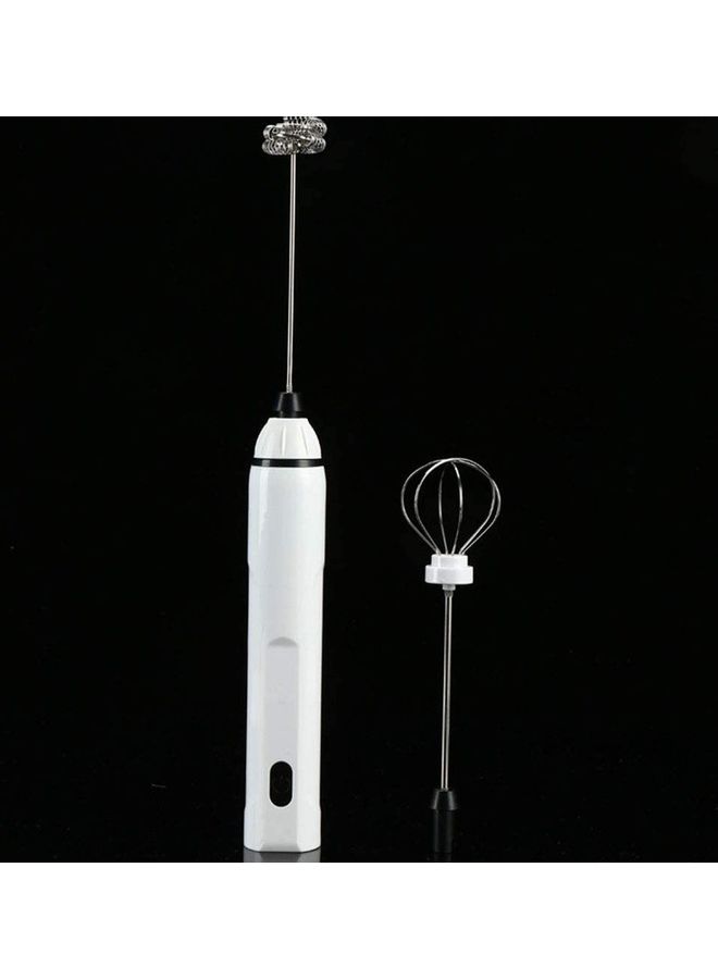 XiuWoo Electric Milk Frother Maker With Whisk Set White/Silver - Image 1