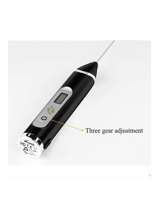 XiuWoo Electric Milk Frother Maker With Whisk Set Black/Silver - Image 4