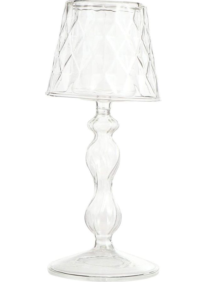 XiuWoo Lamp Shape Tealight Holder Clear 19x8cm  - Image 1
