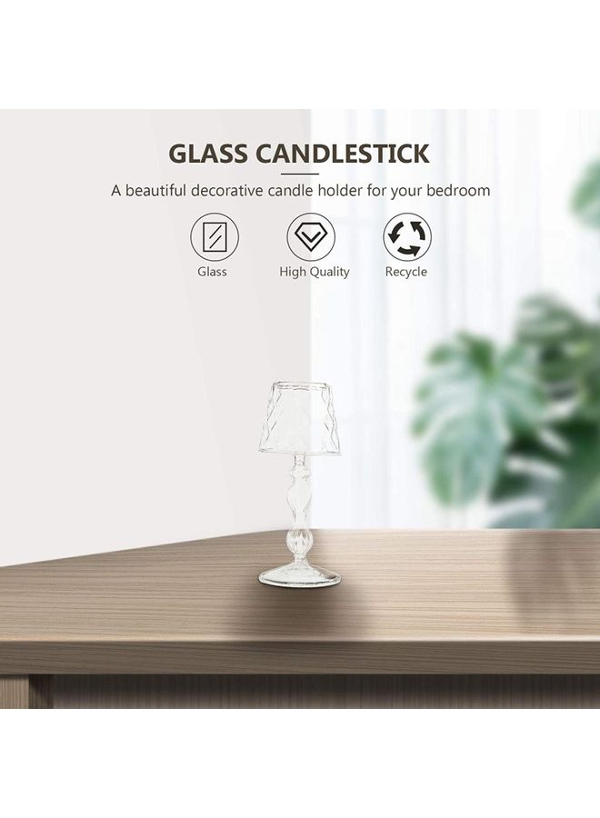 XiuWoo Lamp Shape Tealight Holder Clear 19x8cm  - Image 5