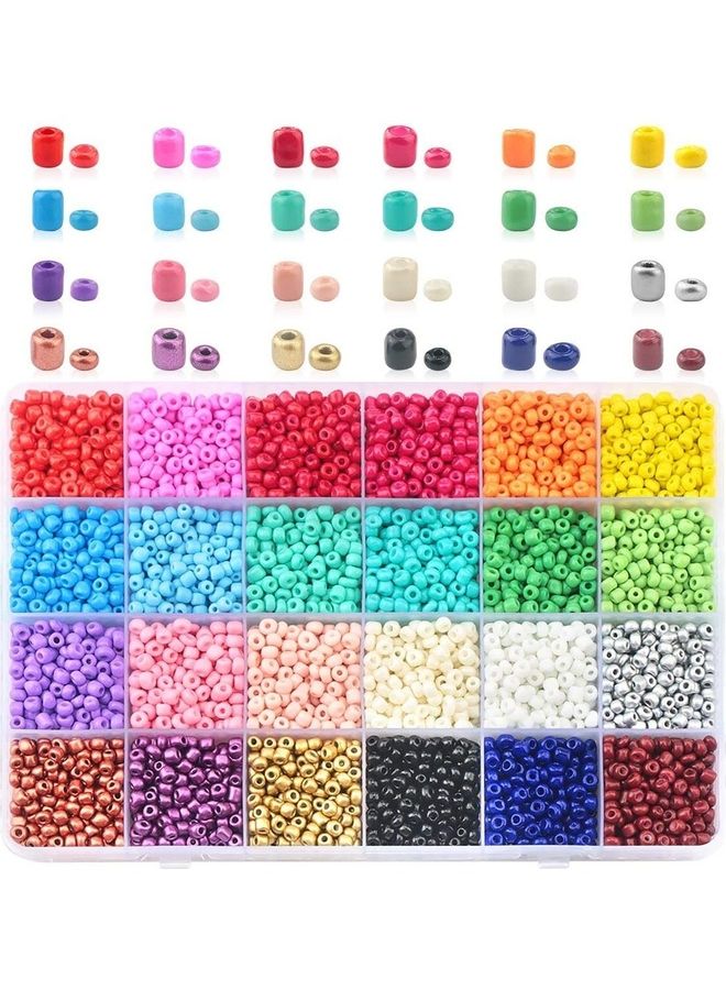 XiuWoo - 6000-Piece Opaque Glass Seed Beads Kit - Image 1