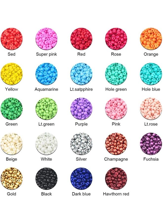 XiuWoo - 6000-Piece Opaque Glass Seed Beads Kit - Image 1