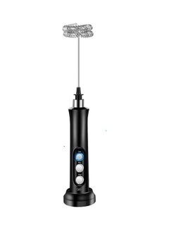XiuWoo Electric Milk Frother Maker With Whisk Set Black/Silver  - Image 2