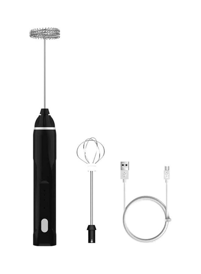 XiuWoo Electric Milk Frother Maker With Whisk Set Black/Silver - Image 1