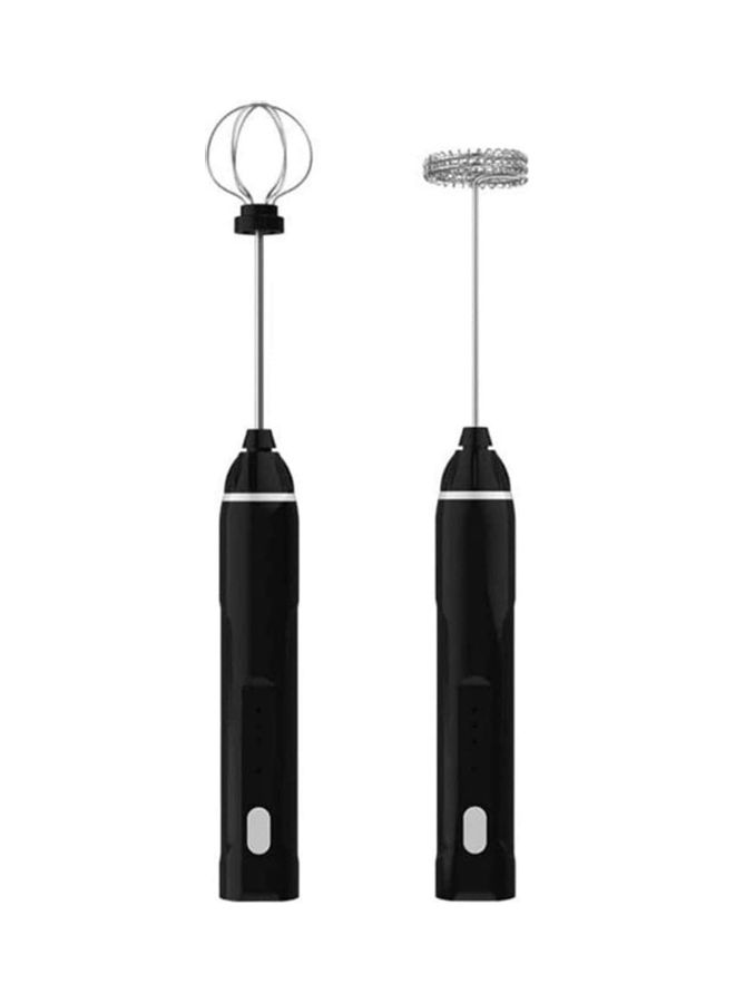 XiuWoo Electric Milk Frother Maker With Whisk Set Black/Silver - Image 2