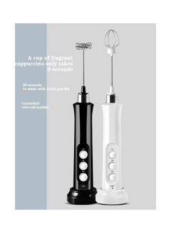 XiuWoo Electric Milk Frother Maker With Whisk Set Black/Silver  - Image 3