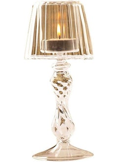 XiuWoo Lamp Shaped Candle Holder Clear 19x8cm  - Image 1