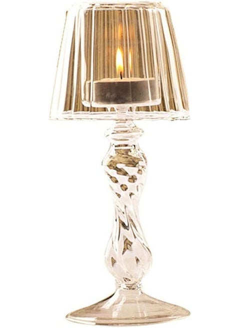 Lamp Shaped Candle Holder Clear 19x8cm