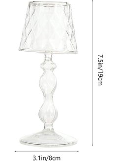 XiuWoo Lamp Shaped Candle Holder Clear 19x8cm  - Image 2