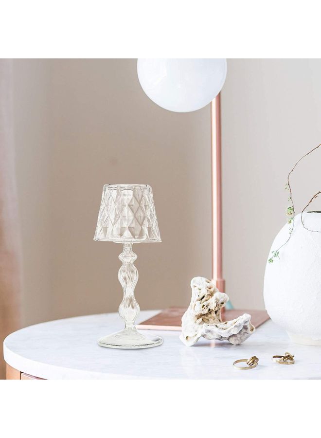 Lamp Shaped Candle Holder Clear 19x8cm