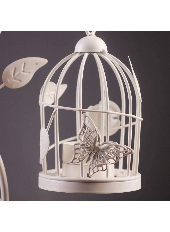 XiuWoo Cage Style Candle Holder Beige One Size  - Image 3