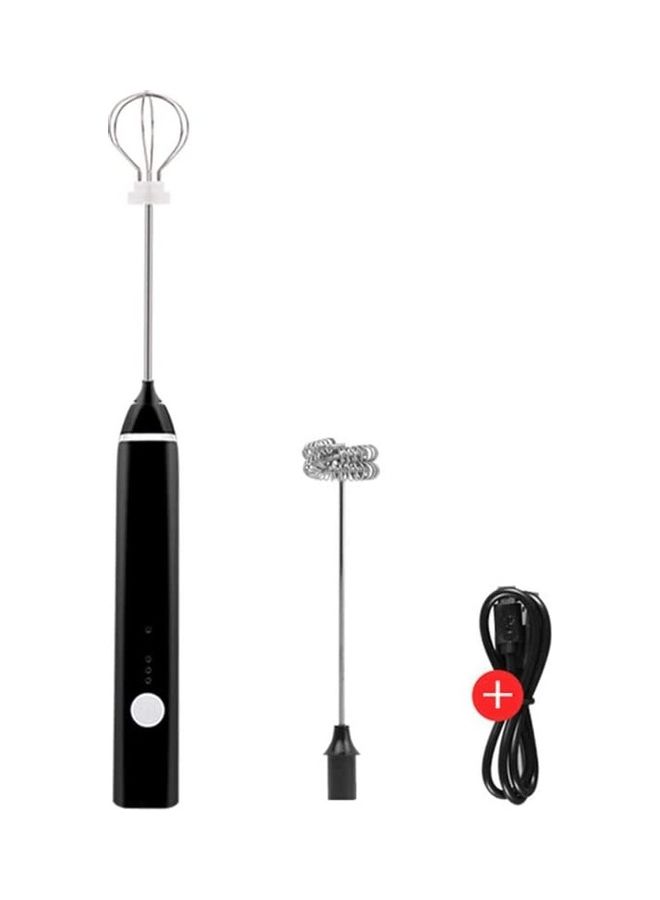 XiuWoo Electric Milk Frother Maker With Whisk Set Black/Silver - Image 1