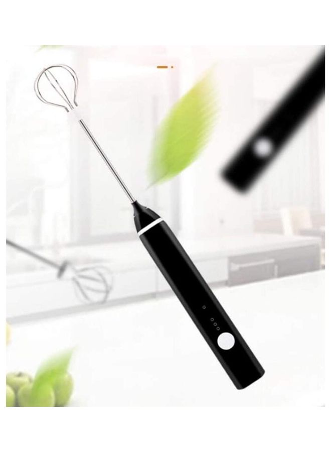 XiuWoo Electric Milk Frother Maker With Whisk Set Black/Silver - Image 3