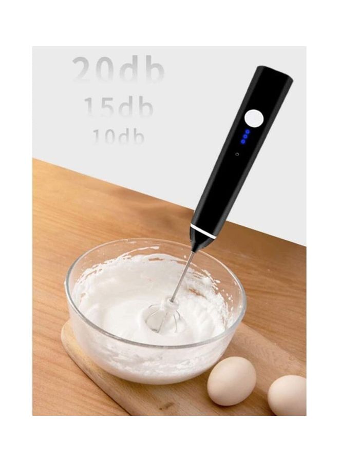 XiuWoo Electric Milk Frother Maker With Whisk Set Black/Silver - Image 4