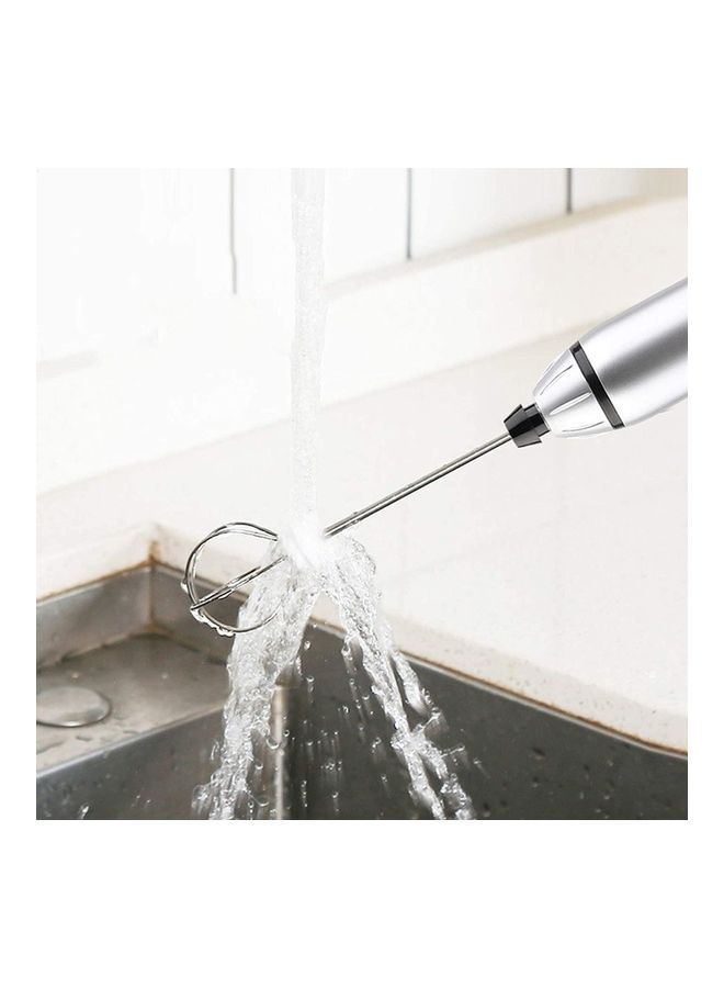XiuWoo Electric Milk Frother Maker With Whisk Set Silver - Image 5