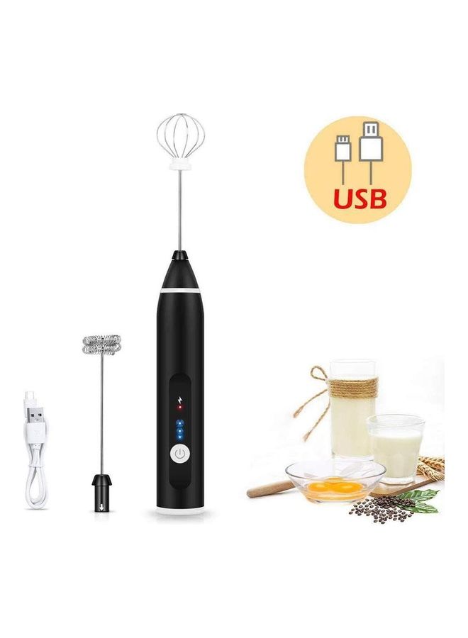 XiuWoo Electric Milk Frother Maker With Whisk Set Black/Silver - Image 1