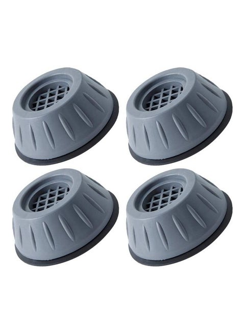 Set Of 4 Anti Vibration Washing Machine Pads Grey/Black 10.5cm