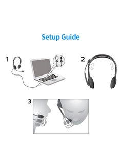 Logitech H110 Head-mounted Stereo Headset With Adjustable Noise Reduction Microphone Grey  - Image 5