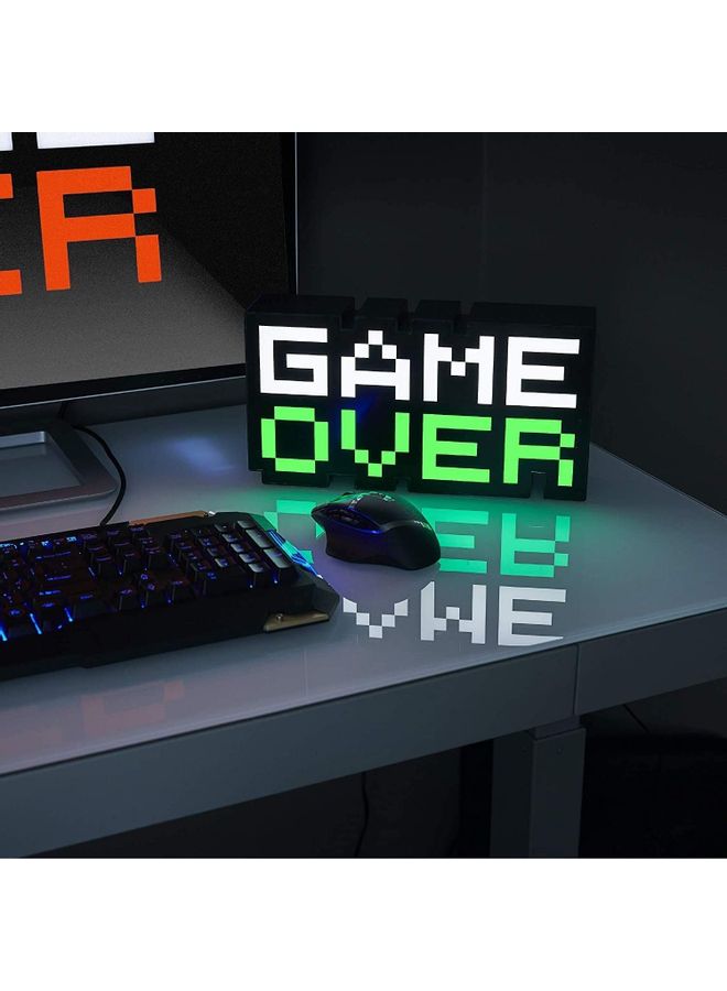 شو وو - مصباح إضاءة متغير الألوان بتصميم عبارة "Game Over" متعدد الألوان - Image 1