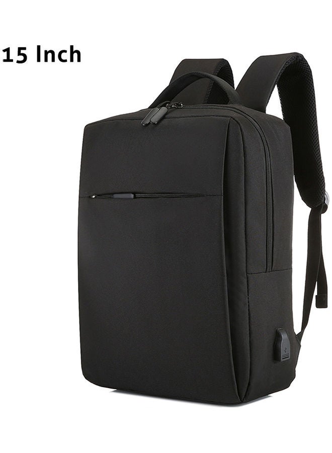 Laptop Backpack With USB Charging Port Black  - Image 1