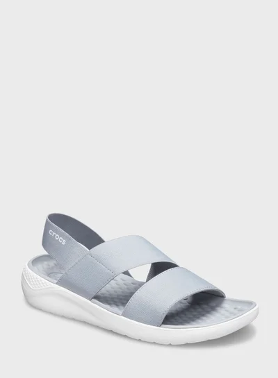 crocs Literide Stretch Casual Sandals Light Grey/White
