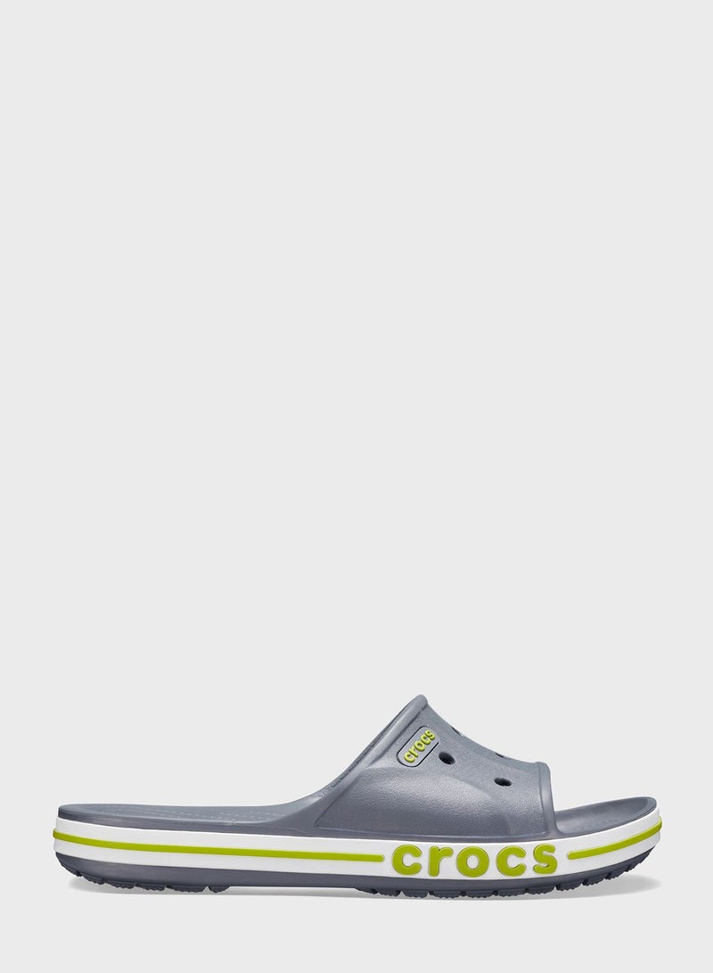 crocs - Bayaband Comfortable Casual Slides Charcoal/Volt Green - Image 1