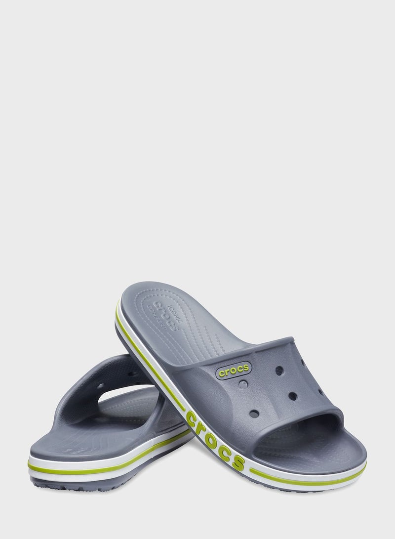 crocs - Bayaband Comfortable Casual Slides Charcoal/Volt Green - Image 1