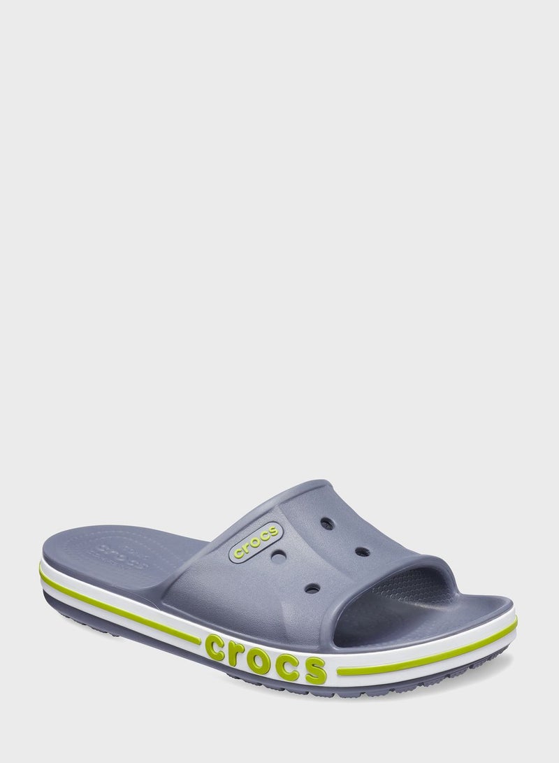 crocs - Bayaband Comfortable Casual Slides Charcoal/Volt Green - Image 1